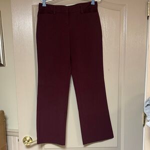New York & Company Deep Red Flare Pants